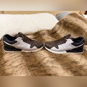 Louis Vuitton Brown, White, and Black Sneakers